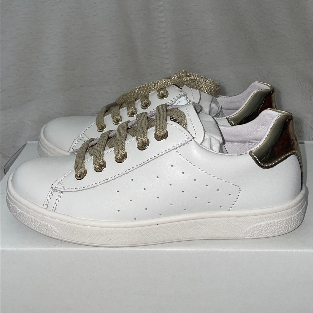 NWT NATURINO HASSELT 2 ZIP. Leather sneakers in White-Platinum - Picture 12 of 15